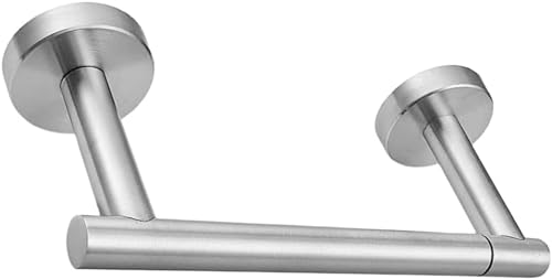 Badezimmer-Hängerollregal, Toilettenpapierhalter, Wandpapierständer, Installation, Komfort, Edelstahl-Struktur, rostfrei, modernes Design (Silber) von Generic