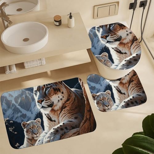 Badezimmer Set Vorleger 3 Teilig Berglöwe-png U Förmige Matte WC Vorleger rutschfest,Waschbar für Badezimmer WC Badezimmer Set Vorleger 3 Teilig Berglöwe-png U Förmige Matte WC Vorleger rutschfest,Waschbar für Badezimmer WC von Generic