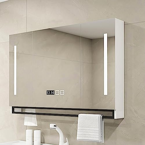 Badezimmer Spiegelschrank Wandspiegel mit LED beleuchteter Spiegel mit Dimmschalter und Antibeschlag von Generic