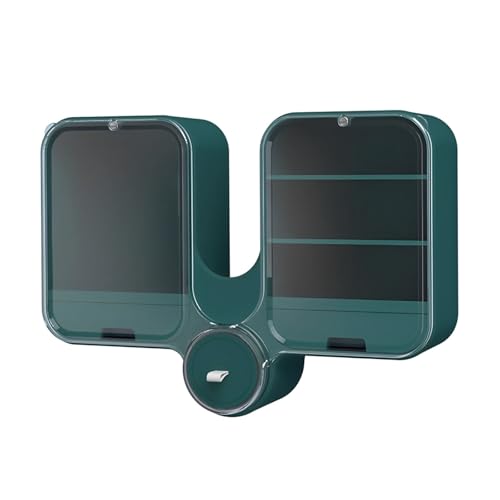 Badezimmer Wandschrank Hängend Abgerundete Schublade Versenkter Schubladengriff Bad Hängeschrank Geeignet für Kleine Wohnungen(Green) von Generic