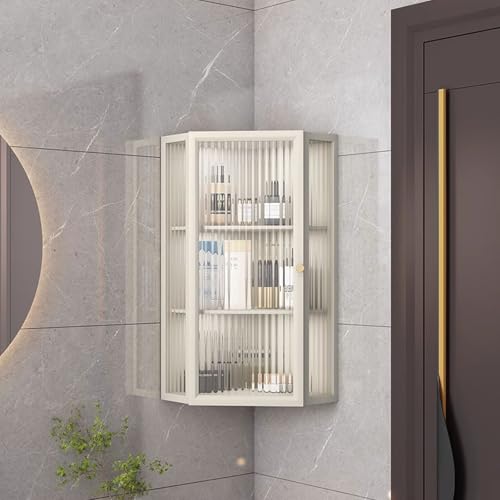 Badezimmer Wandschrank Hängend Schmal Sortierte Platzierung Badezimmer Hängeschrank Vertikale Aufbewahrung Geeignet für Kleine Familien und Wohnungen(White,35 * 35 * 60cm) von Generic