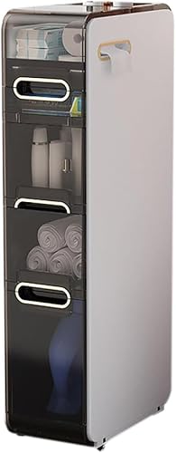 Badezimmer-bodenschrank, Pfeil-badezimmerschrank-aufbewahrung Mit Schubladen Und Rollen, Wasserdichter, Hoher, Schlanker Aufbewahrungsturm Mit Großer Kapazität Für Kleine, Black, 4 Tier Badezimmer-bodenschrank, Pfeil-badezimmerschrank-aufbewahrung Mit Schubladen Und Rollen, Wasserdichter, Hoher, Schlanker Aufbewahrungsturm Mit Großer Kapazität Für Kleine, Black, 4 Tier von Generic