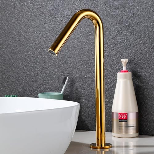Badezimmer-waschbecken-mischbatterie Infrarot-waschtischarmatur Sensor-Wasserhahn Heiße Und Kalte Badarmaturen Automatische Sensorarmatur Waschbecken Mischbatterie Waschbecken, Gold, Tall Badezimmer-waschbecken-mischbatterie Infrarot-waschtischarmatur Sensor-Wasserhahn Heiße Und Kalte Badarmaturen Automatische Sensorarmatur Waschbecken Mischbatterie Waschbecken, Gold, Tall von Generic