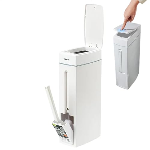 Badezimmerkorb mit Deckel – Bürste für kompakte Toilette, eleganter Behälter für Hygiene, Badezimmer für Raummeditation, moderner Kosmetikeimer, Behälter Badezimmerkorb mit Deckel – Bürste für kompakte Toilette, eleganter Behälter für Hygiene, Badezimmer für Raummeditation, moderner Kosmetikeimer, Behälter von Generic