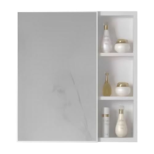 Badezimmerschrank Spiegelschrank Ablagefläche Oben Hängeschrank Wohnzimmer Keine Montage Erforderlich Geeignet für Die Anbringung Über Waschbecken und Frisiertischen(B,70 * 10 * 65cm) von Generic