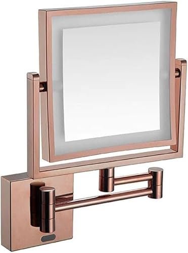 Badezimmerspiegel 8-Zoll-wandspiegel Mit 3-facher Vergrößerung, Ausziehbarem Arm, 360-grad-drehbarkeit, Beidseitig Ausziehbar, Schminkspiegel Für Badezimmer Mit Lde, Rose Gold, Plug Badezimmerspiegel 8-Zoll-wandspiegel Mit 3-facher Vergrößerung, Ausziehbarem Arm, 360-grad-drehbarkeit, Beidseitig Ausziehbar, Schminkspiegel Für Badezimmer Mit Lde, Rose Gold, Plug von Generic