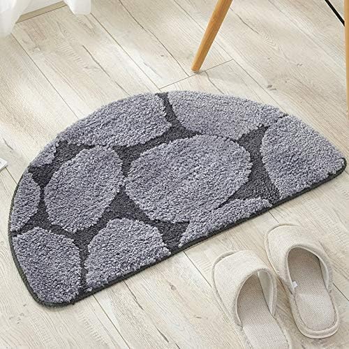Badezimmerteppich Matte Halbrund Extra Weicher Rutschfester Plüschteppich Matten Wasserabsorbierender Duschteppich Für Badewanne, Dusche Und Bad, Maschinenwaschbar, Grey, 42×70cm Badezimmerteppich Matte Halbrund Extra Weicher Rutschfester Plüschteppich Matten Wasserabsorbierender Duschteppich Für Badewanne, Dusche Und Bad, Maschinenwaschbar, Grey, 42×70cm von Generic
