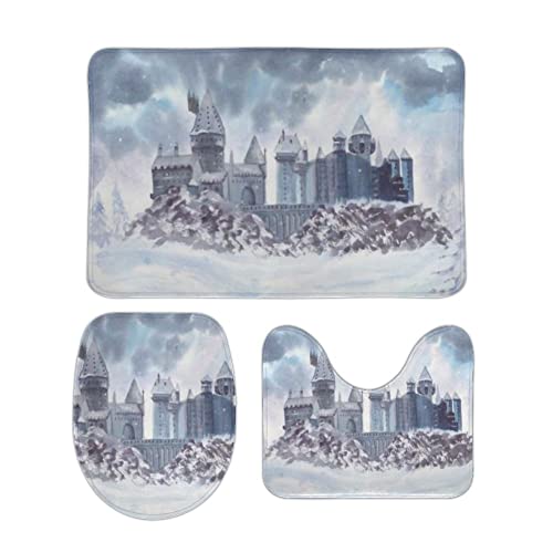 Badgarnitur 3 Teilig Handbemalte Aquarelle im Winter Saugfähige U Förmige Matte Flauschig WC Vorleger für Boden WC Badgarnitur 3 Teilig Handbemalte Aquarelle im Winter Saugfähige U Förmige Matte Flauschig WC Vorleger für Boden WC von Generic