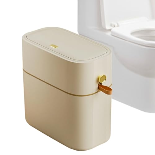 Badmülleimer mit Deckel - eleganter schmaler Mülleimer, platzsparender Mülleimer | 8L Slim Dust Box, Softclose Treteimer mit sanftem und leisem Verschluss, diskrete Geruchsversiegelung für Badmülleimer mit Deckel - eleganter schmaler Mülleimer, platzsparender Mülleimer | 8L Slim Dust Box, Softclose Treteimer mit sanftem und leisem Verschluss, diskrete Geruchsversiegelung für von Generic