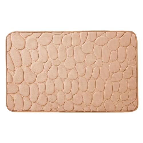 Badteppich aus Memory-Schaum | Rutschfester Steinteppich wasserabsorbierend | Fußabtreter Badezimmerteppich | Badteppich Pflastersteine, Duschbodenmatte von Generic