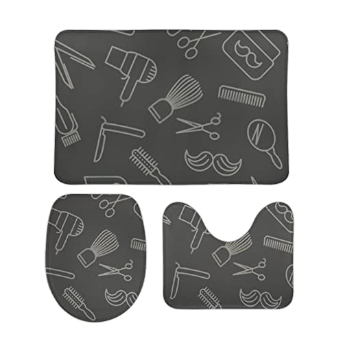 Badvorleger Set 3 Teilig Cartoon-Werkzeuge-Malerei rutschfest Contour Badteppich Waschbar WC Vorleger für WC Dusche Badvorleger Set 3 Teilig Cartoon-Werkzeuge-Malerei rutschfest Contour Badteppich Waschbar WC Vorleger für WC Dusche von Generic