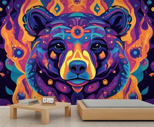 Bären Tapete Abstrakte Wandbilder für Wohnzimmer Geometrische Tapete für Schlafzimmer Buntes Wandbild Schlafzimmergemälde Poster 490 X 350 cm Bären Tapete Abstrakte Wandbilder für Wohnzimmer Geometrische Tapete für Schlafzimmer Buntes Wandbild Schlafzimmergemälde Poster 490 X 350 cm von Generic