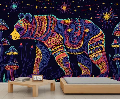 Bären Wandbild Feuerwerk Nachthimmel Zimmertapete Abstrakte Geometrische Tapete Bunte Pilz Tapete für Schlafzimmer Wandbild Poster für Wohnzimmer Schlafzimmer Kinderzimmer Sofa Tv Hintergrund Bären Wandbild Feuerwerk Nachthimmel Zimmertapete Abstrakte Geometrische Tapete Bunte Pilz Tapete für Schlafzimmer Wandbild Poster für Wohnzimmer Schlafzimmer Kinderzimmer Sofa Tv Hintergrund von Generic
