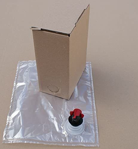Bag in Box Saftkarton Karton inkl. Beutel 5 Liter 20 50 oder 100 Stück Set (50) von Generic