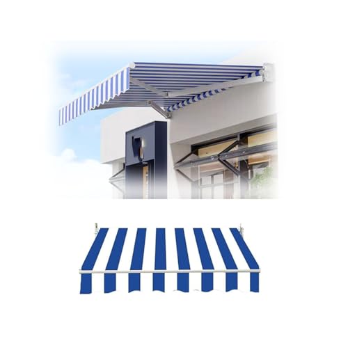 Balkonmarkisen-Abdeckungsplane,Ersatz for einziehbaren Markisenstoff ，Sonnenschutzsegeltuch for den Außenbereich,für Hof, Terrasse, Balkon(Blue,19.6x9.8ft(6 * 3m)) von Generic