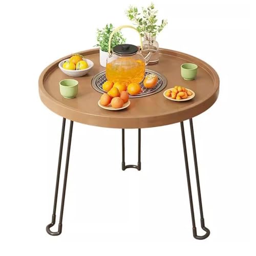 Balkonofen-Teetisch mit Holzkohlegrill, Tragbarer Klappbarer Couchtisch, Metallbeine, Stabile Tragfähigkeit, Geeignet for Partys, Camping, Ruhebereiche im Innen- und Außenbereich(55cm) von Generic