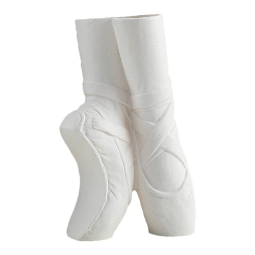 Ballettschuh Vase - Pampas Vase | Blumenvase | Keramik-Ballettschuhvase | Blumenvase Für Pampasgras | Moderne Keramikvase | Ästhetische Ballettschuhe Moderne Keramikvase | Handbemalte Ballettvase von Generic