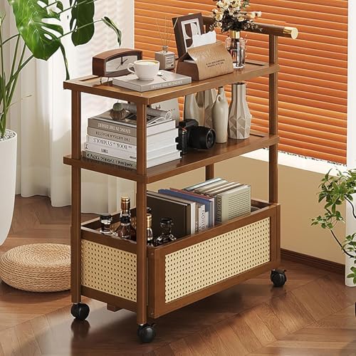 Bam-Boo Beistelltisch Mit Stauraum Für Wohn- Und Schlafzimmer-beistelltische Wohnzimmer Modernes, Stabiles Und Robustes Design Mit Leisen Rollenden Rädern, Vi, Brown, 68x30x82cm/27x12x32in Bam-Boo Beistelltisch Mit Stauraum Für Wohn- Und Schlafzimmer-beistelltische Wohnzimmer Modernes, Stabiles Und Robustes Design Mit Leisen Rollenden Rädern, Vi, Brown, 68x30x82cm/27x12x32in von Generic