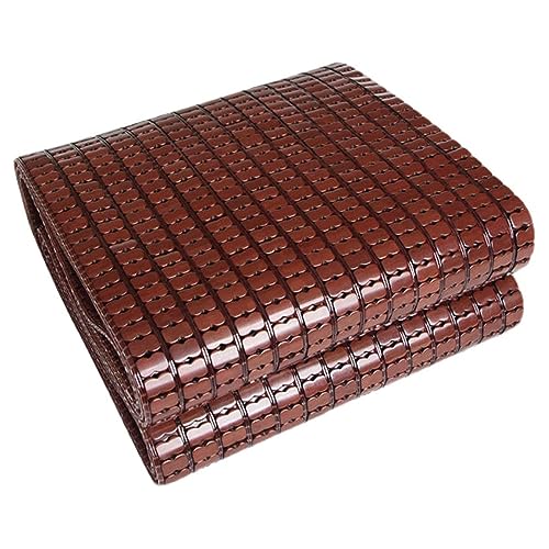 Bambus-Kühlbettunterlage rutschfeste faltbare atmungsaktive Schlafmatte karbonisiertes Mahjong-Design für Schlafzimmer Wohnzimmer Sofa Stuhl (Größe: 150 x 195 cm) von Generic