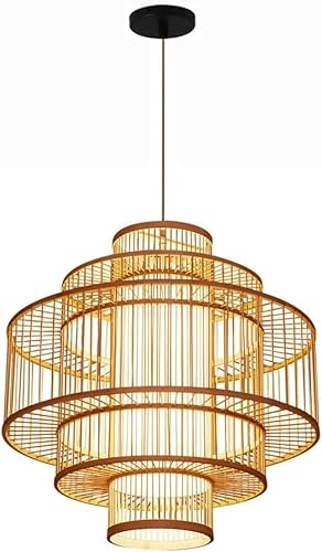 Bambus Weben Pendelleuchten, Chinesischer Stil Dekorative Kunsthandwerk Hängelampe, Moderne Weberei Einzellicht Kronleuchter Decke Hängeleuchten Mit Verstellbarer Schnur, Bamboo Color, 15.7in Bambus Weben Pendelleuchten, Chinesischer Stil Dekorative Kunsthandwerk Hängelampe, Moderne Weberei Einzellicht Kronleuchter Decke Hängeleuchten Mit Verstellbarer Schnur, Bamboo Color, 15.7in von Generic