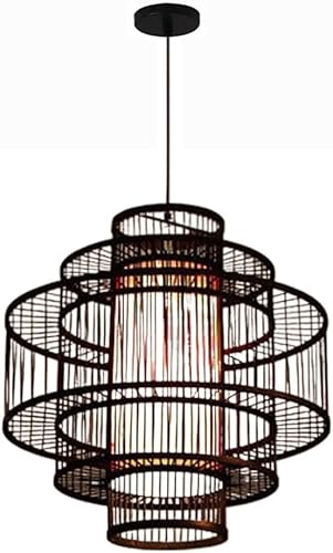 Bambus Weben Pendelleuchten, Chinesischer Stil Dekorative Kunsthandwerk Hängelampe, Moderne Weberei Einzellicht Kronleuchter Decke Hängeleuchten Mit Verstellbarer Schnur, Black, 23.6in Bambus Weben Pendelleuchten, Chinesischer Stil Dekorative Kunsthandwerk Hängelampe, Moderne Weberei Einzellicht Kronleuchter Decke Hängeleuchten Mit Verstellbarer Schnur, Black, 23.6in von Generic