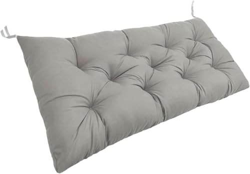 Bankauflage Sitzkissen 90x50/100x50/110x50/120x50cm, Gartenkissen Bankkissen Outdoor 8cm Dicke, Sitzpolster Auflage Für Gartenbank Loungekissen Sitzauflagen(Hellgrau,110x50cmx8Cm) von Generic