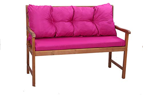 Bankauflage für Gartenbank- Polsterauflage für & Hollywoodschaukel-Gartenschaukel Kissen-hollywoodschaukel Kissen-bankkissen Outdoor (150 x 60 x 50 cm, Rosa) von Generic