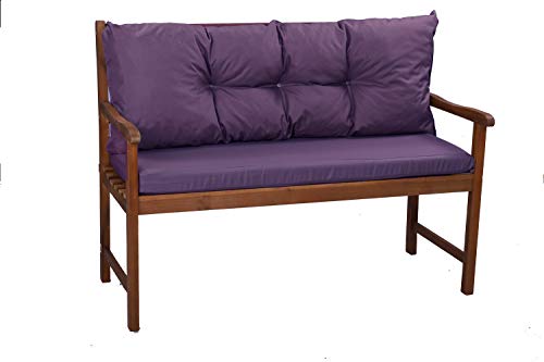 Bankauflage für Gartenbank- Polsterauflage für & Hollywoodschaukel-Gartenschaukel Kissen-hollywoodschaukel Kissen-bankkissen Outdoor (160 x 60 x 50 cm, Violett) von Generic