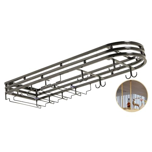 Bar Regal schwimmende beleuchtete LED-Regale, hängendes Weinregal, Metall schwimmende Regale Eisen, Eisen Weinflasche Display Rack, für Home Bar Esszimmer Dekor, Elegante Aufbewahrung für Wo Bar Regal schwimmende beleuchtete LED-Regale, hängendes Weinregal, Metall schwimmende Regale Eisen, Eisen Weinflasche Display Rack, für Home Bar Esszimmer Dekor, Elegante Aufbewahrung für Wo von Generic