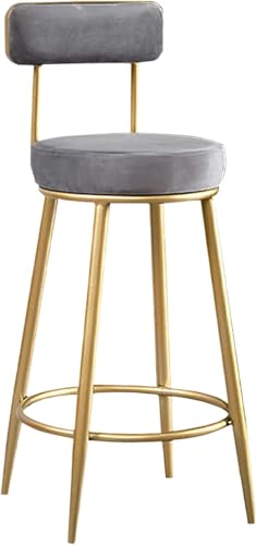 Barhocker 2er-Set, Frühstücksstuhl Barstuhl Aus Samt Mit Fußstütze Aus Goldenem Metall Für Küchenarbeitsinsel, Green Barhocker 2er-Set, Frühstücksstuhl Barstuhl Aus Samt Mit Fußstütze Aus Goldenem Metall Für Küchenarbeitsinsel, Green von Generic