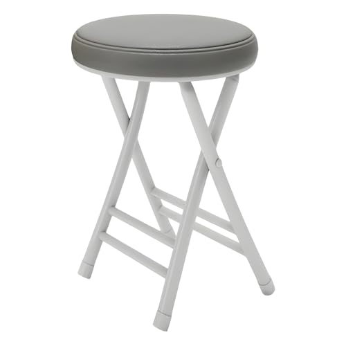 Barhocker Klappbar 50 cm, Barstühle Tragbarer mit Fußstütze, Tragkraft 150kg, für Poolbereich Terrassengarten Balkon(Gray) von Generic