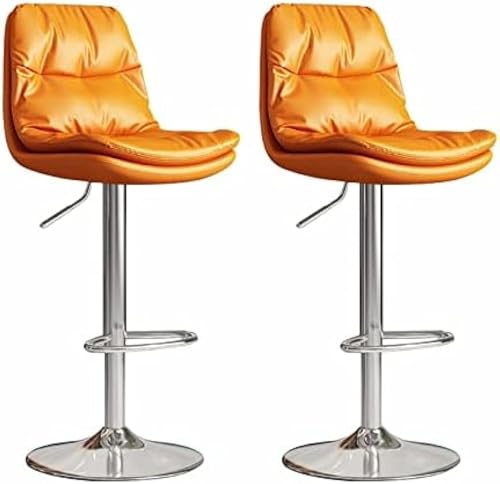 Barhocker Set Mit 2 Verstellbaren Drehbaren Galvanischen Pneumatischen Metallstangen Aus Anhebbarem Leder Gepolstertem Frühstücksbarlager 150kg, J Barhocker Set Mit 2 Verstellbaren Drehbaren Galvanischen Pneumatischen Metallstangen Aus Anhebbarem Leder Gepolstertem Frühstücksbarlager 150kg, J von Generic