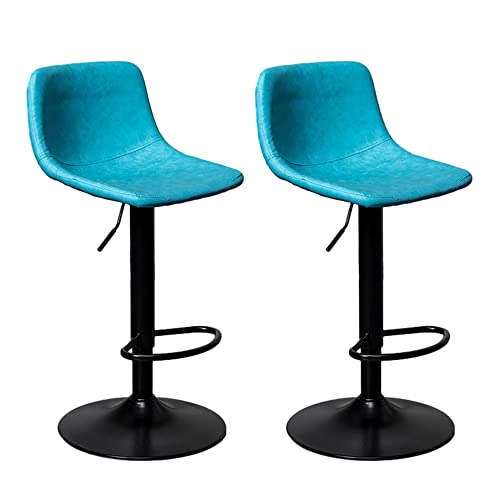 Barhocker aus Leder 2er-Set - Exquisite Moderne Barhocker mit Rückenlehne, 360° drehbar und höhenverstellbaren Thekenstühlen für Kücheninsel Home Bar Cafe - Barhocker aus Leder mit Rückenlehne von Generic