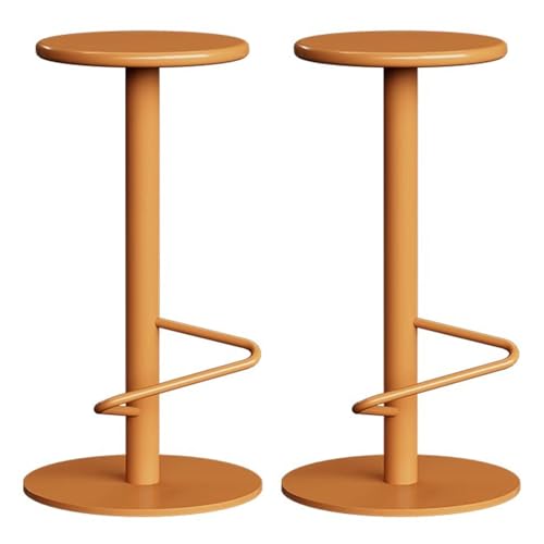 Barhocker in Thekenhöhe, 2er-Set, hohe Tresenhocker aus Metall mit bequemer Fußstütze und strapazierfähigem Metallgestell, Barstühle für Kücheninsel, Esszimmer, Café von Generic