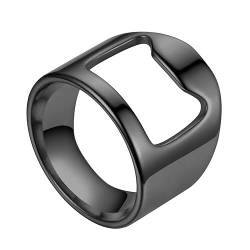 Barkeeper-Ring – Flaschenöffner-Ring | Fingerring-Flaschenöffner | Barkeeper-Ring-Flaschenöffner | Kreativer vielseitiger Fingerring | Stilvoller Barkeeper-Ring aus Titanstahl | Tragbarer Bierflaschen von Generic