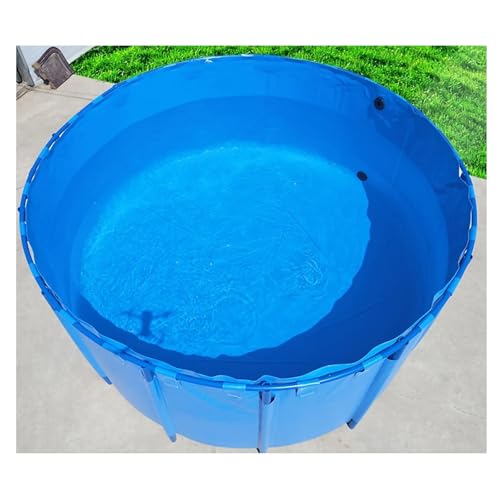 Bassin À Poissons En Toile, Bassin Hors Sol, Matériau Résistant Aux Perforations Et À La Rouille. Grande Piscine Hors Sol Ronde En Métal, Facile À Monter.(785L/207GAL-1X1M(D X H)) von Generic