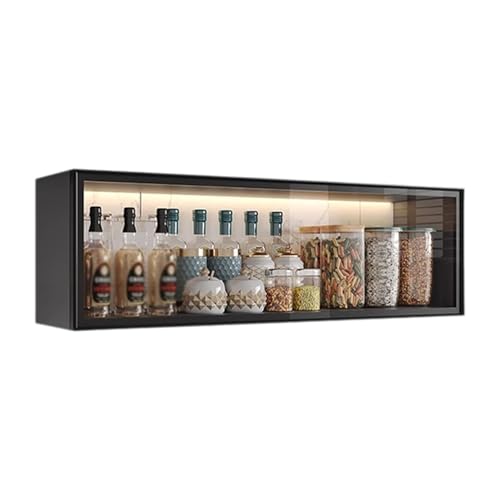 Bathroom Cabinet Hanging Visible Storage Bathroom Wall Mount Cabinet Smart Sensor Light No Back Panel Suitable for Living Rooms, Bathrooms, and Kitchens(A) von Generic