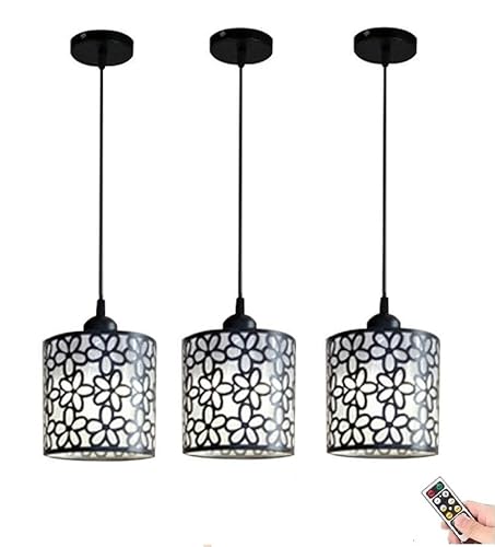 Batteriebetriebene Hängeleuchten, Verstellbarer schwarzer Glasschirm, Hänge-Deckenlampe, Moderne kleine Pendelleuchte mit Ferntimer für Kücheninsel, Esszimmer, Schlafzimmer, Flur Batteriebetriebene Hängeleuchten, Verstellbarer schwarzer Glasschirm, Hänge-Deckenlampe, Moderne kleine Pendelleuchte mit Ferntimer für Kücheninsel, Esszimmer, Schlafzimmer, Flur von Generic
