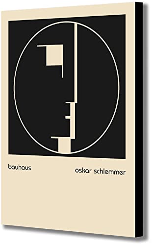 Bauhaus Head Emblem von Oskar Schlemmer Wandbild auf Leinwand, gerahmt, A0, 117 x 81 cm, verschiedene Größen von Generic