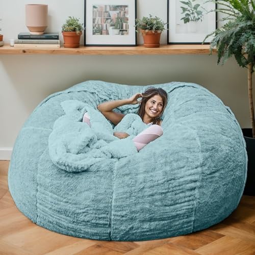 Bean Bag Hülle Modern Velours Waschbar Zipper Ohne Füllung Für Erwachsene Und Jugendliche Gaming Stuhl Büro Wohnzimmer,D,130 * 60cm von DOSYCOVUR