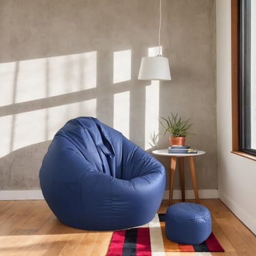 Bean Bag Hülle Nur Velours Waschbar Weich Dehnbar Dick Ohne Füllung Mit Reißverschluss Für Erwachsene Gaming Pouf Fluffy Bean Bag Große Poufs,H,120 * 140cm von Generic