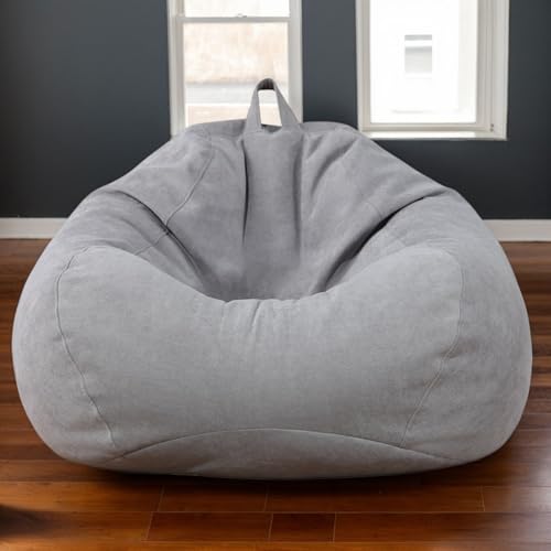 Bean Bag Hülle Velours Modern Stretch Waschbar Zipper Ohne Füllung Gaming Sessel Für Erwachsene Jugendliche Sofa Stuhl Für Aufbewahrung,F,70 * 80cm von DOSYCOVUR