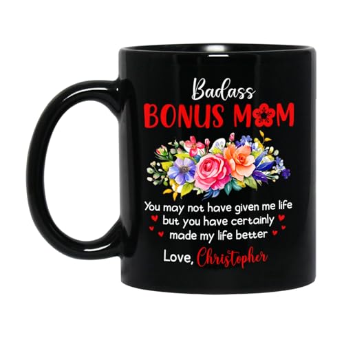 Becher Badass Bonus Mom Kaffeebecher,Mit Großem Henkel,Modern,Kaffeetasse Für Arbeit Kaffee Freundin 330Ml Becher Badass Bonus Mom Kaffeebecher,Mit Großem Henkel,Modern,Kaffeetasse Für Arbeit Kaffee Freundin 330Ml von Generic