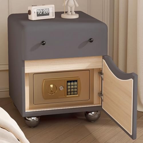 Bedside Table Kleiner Nachttisch Mit Großem Fassungsvermögen Verstecktes Sicheres Design Einfachs Zu Montieren Geeignet für Schlafzimmer Und Wohnzimmer(Gray) von Generic