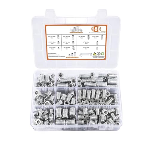 Befestigungselement für Gewindebolzen – Set mit Sechskantmuttern für industriellen Gebrauch, Set mit Bolzenverbindern mit Inbusschlüssel für Sperrholz, Faserplatten, Haushaltsmöbel von Generic