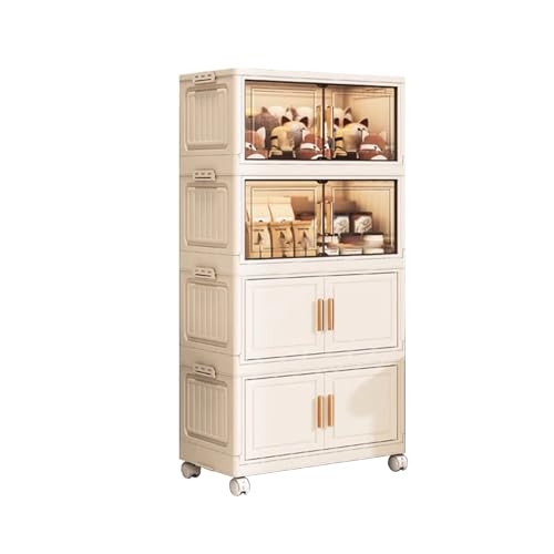 Begehbarer Kleiderschrank Eckschrank Freistehend Starke Tragfähigkeit Faltbarer Kleiderschrank Organizer mit Rollen Wasserdichtes Design Haushaltsschrank(60 * 30 * 109cm) von Generic