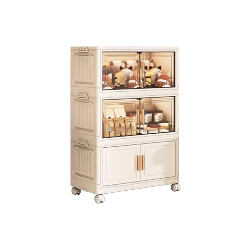 Begehbarer Kleiderschrank Eckschrank Freistehend Starke Tragfähigkeit Faltbarer Kleiderschrank Organizer mit Rollen Wasserdichtes Design Haushaltsschrank(60 * 30 * 83cm) von Generic