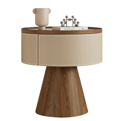 Beistelltisch, Kommode, Nachttisch, Sofatisch mit Zwei Schubladen und einem offenen Fach, Aufbewahrungsschrank, geeignet for Wohnzimmer, Schlafzimmer und Büros.(A,45 * 45CM(17.72 * 17.72IN)) von Generic