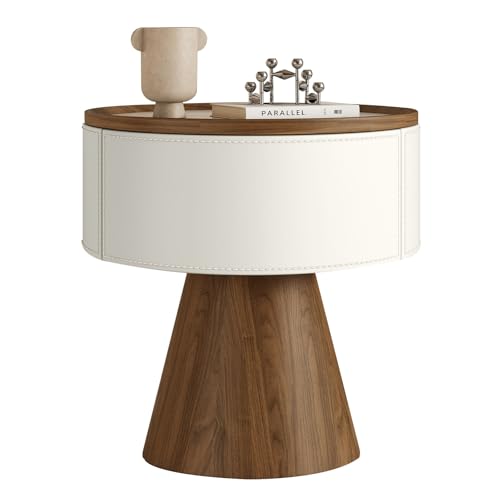 Beistelltisch, Kommode, Nachttisch, Sofatisch mit Zwei Schubladen und einem offenen Fach, Aufbewahrungsschrank, geeignet for Wohnzimmer, Schlafzimmer und Büros.(B,45 * 45CM(17.72 * 17.72IN)) von Generic
