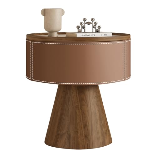 Beistelltisch, Kommode, Nachttisch, Sofatisch mit Zwei Schubladen und einem offenen Fach, Aufbewahrungsschrank, geeignet for Wohnzimmer, Schlafzimmer und Büros.(F,40 * 40CM(15.75 * 15.75IN)) von Generic